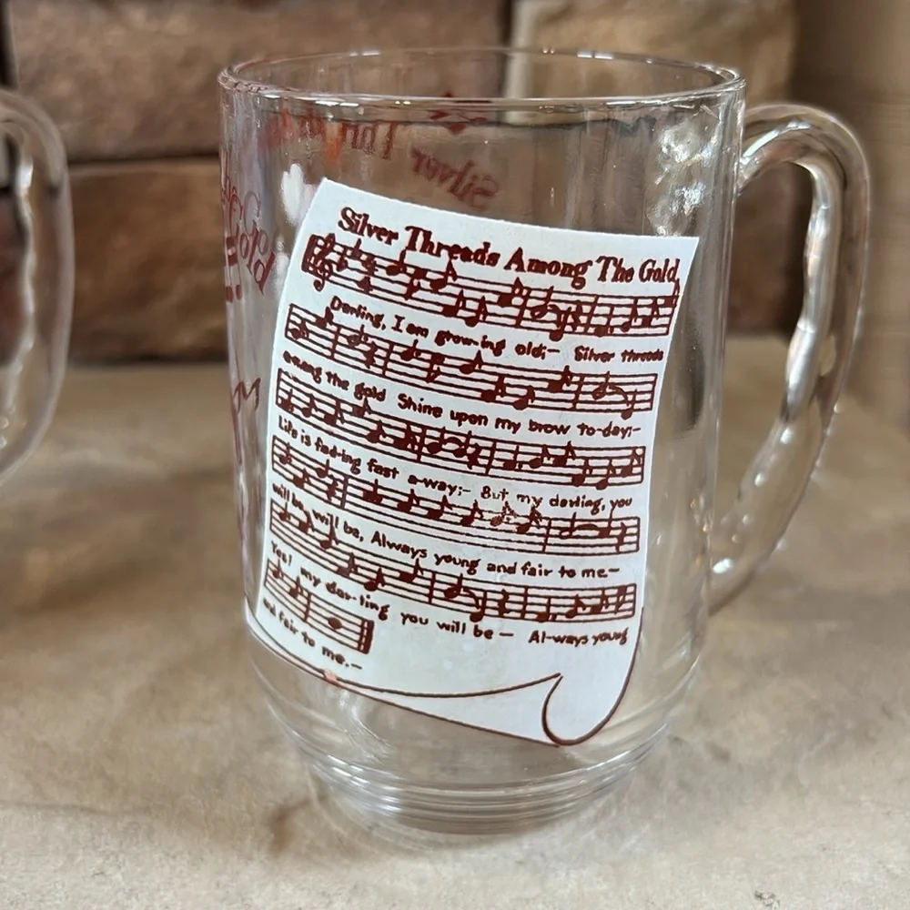 Vintage 1950s Hazel Atlas collectors glass mugs